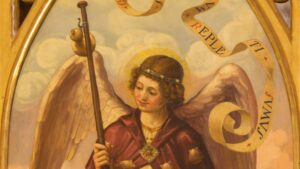 Une peinture de l'ange Raphaël